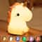 Cute Unicorn Silicone LED Night Light USB Rechargeable Cartoon Lamp For Kids 6