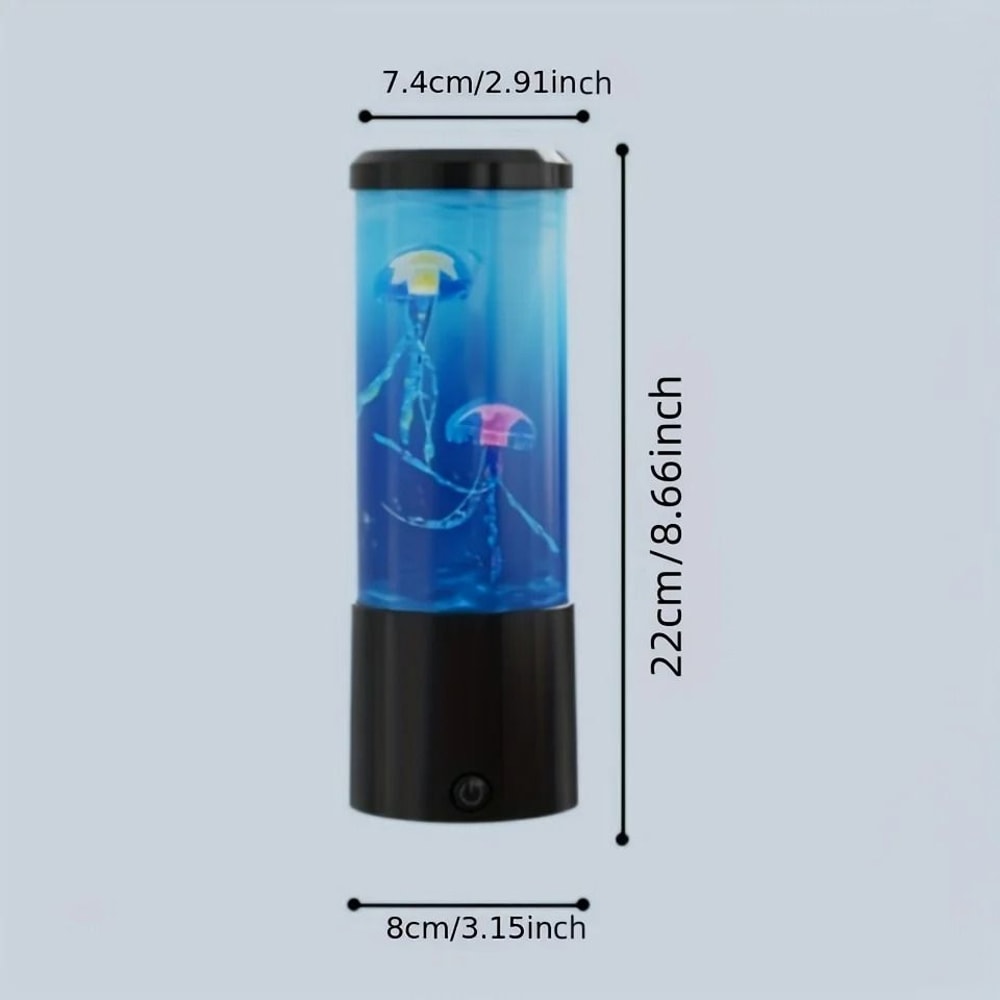 Jellyfish Lava Lamp 7Color LED Ocean Mood Light For Desktop Decoration 2