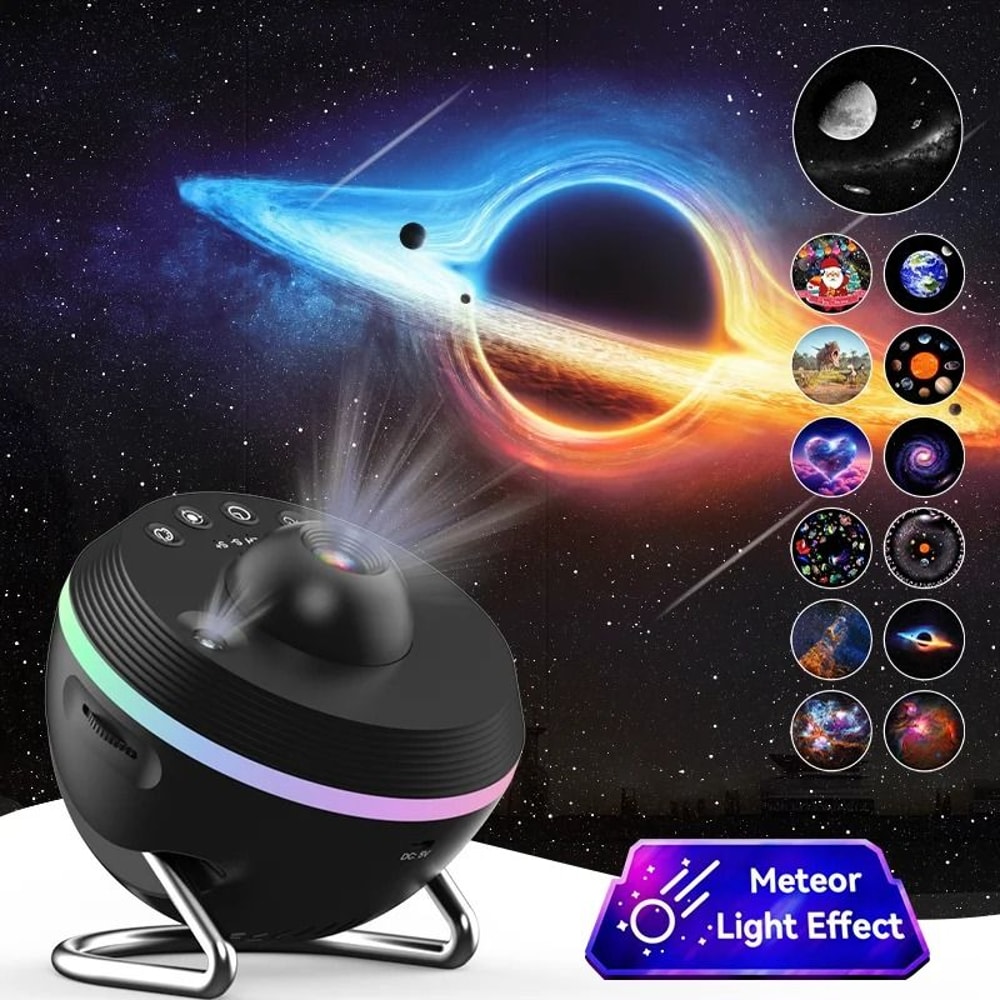 12in1 Galaxy Star Projector Ultra Clear Planetarium Night Light With Meteor Effect 0