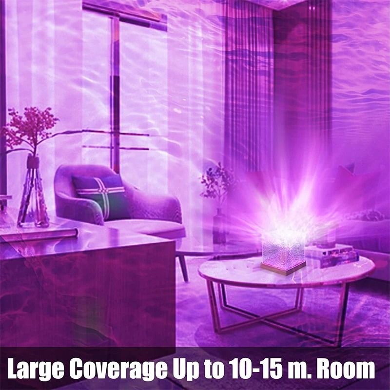 Ocean Wave Aurora Glow Lamp 16 Color Midnight Aura Water Projector For Home Office 5