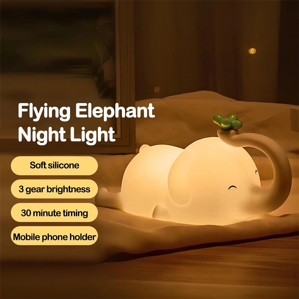 Cute Silicone Sheep Night Light Rechargeable Dimmable Sleep Lamp For Childrens Room 4