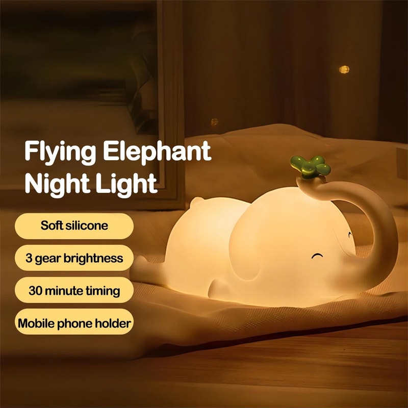 Cute Silicone Sheep Night Light Rechargeable Dimmable Sleep Lamp For Childrens Room 4