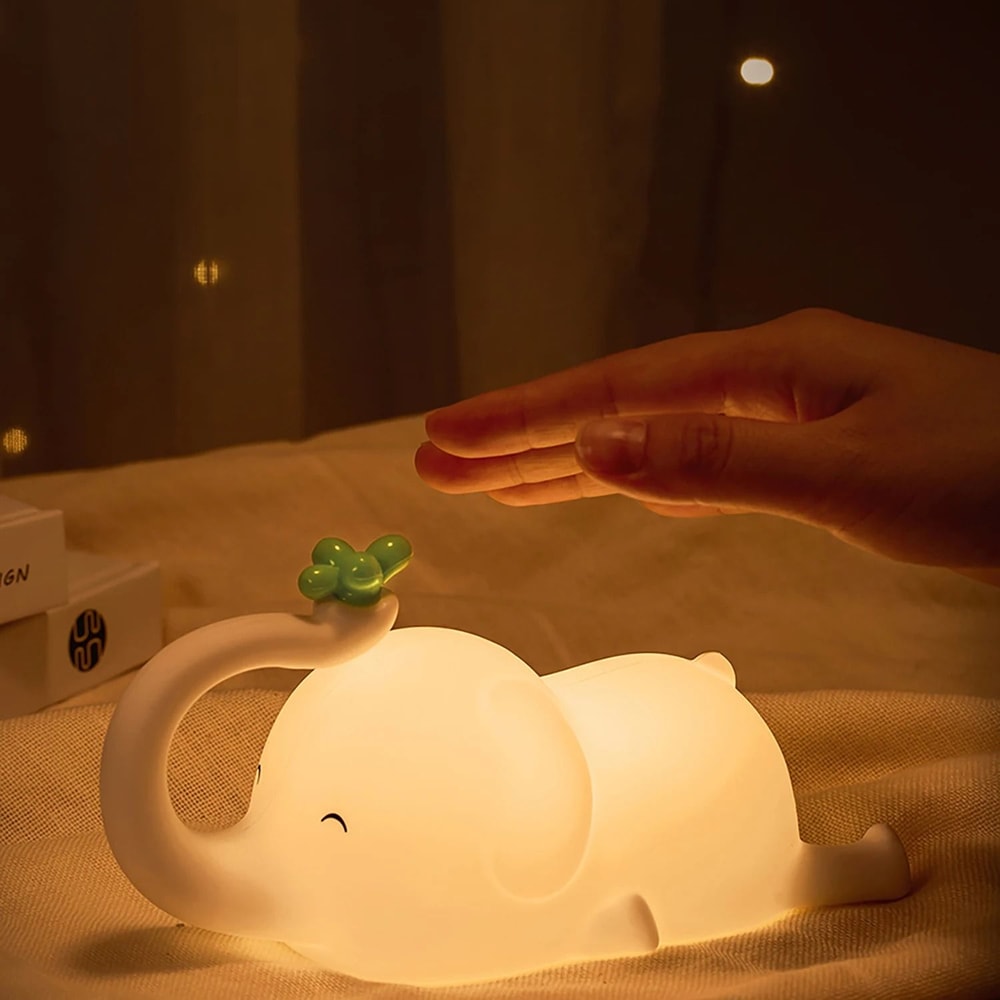 Cute Silicone Sheep Night Light Rechargeable Dimmable Sleep Lamp For Childrens Room 5