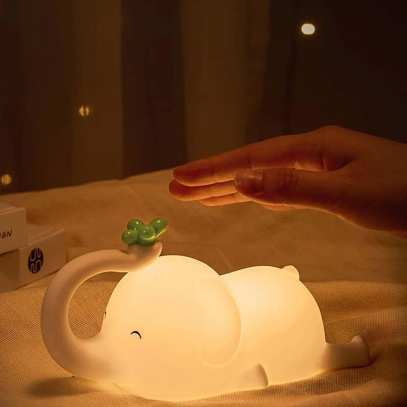 Cute Silicone Sheep Night Light Rechargeable Dimmable Sleep Lamp For Childrens Room 5