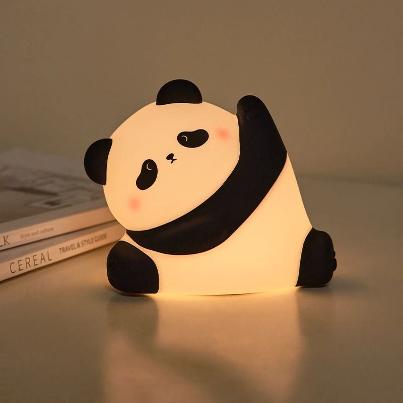 Panda LED Silicone Night Light Touch Sensor Bedside Lamp For Kids Bedroom Decor 6