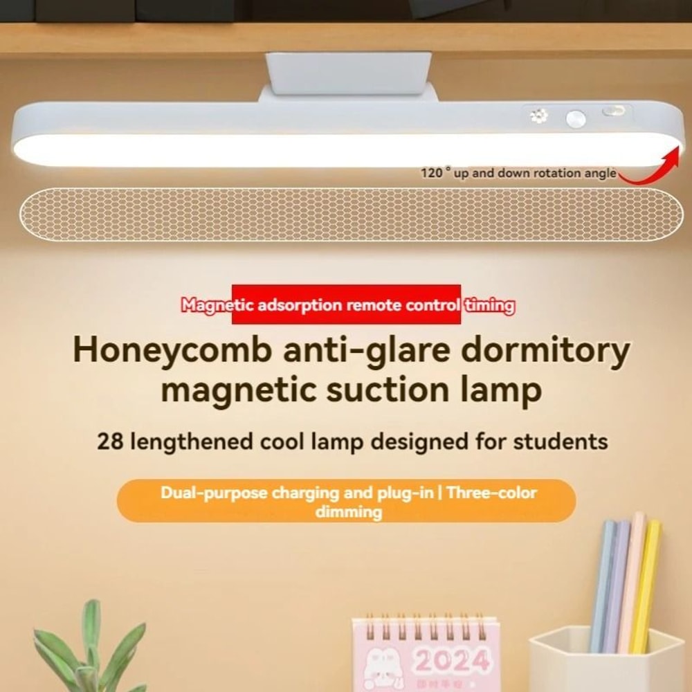 Magnetic LED Eye Protection Reading Lamp Remote Control Stepless Dimming Learning Light 0