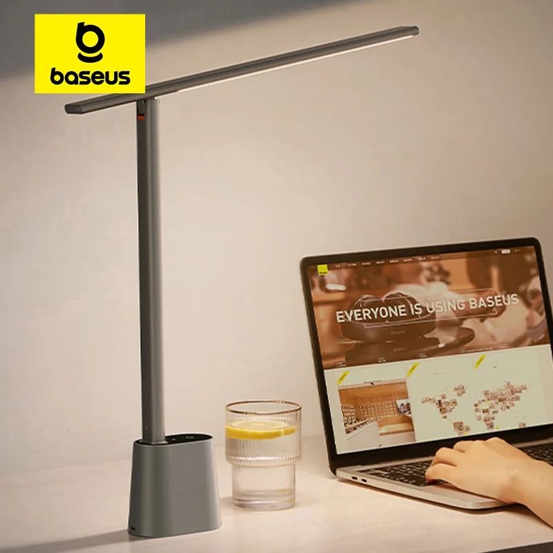 Baseus Smart Adaptive LED Desk Lamp Eye Protection Study Foldable Office Light 0