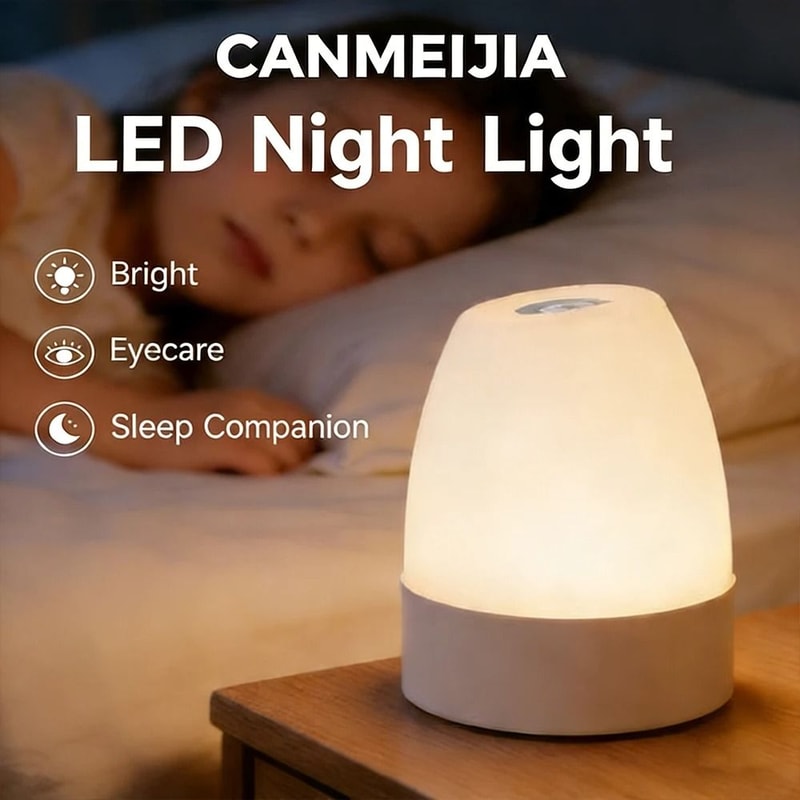Touch Bedside Night Lamp 3Mode Dimmable USB Charging Ambient Light For Kids 3
