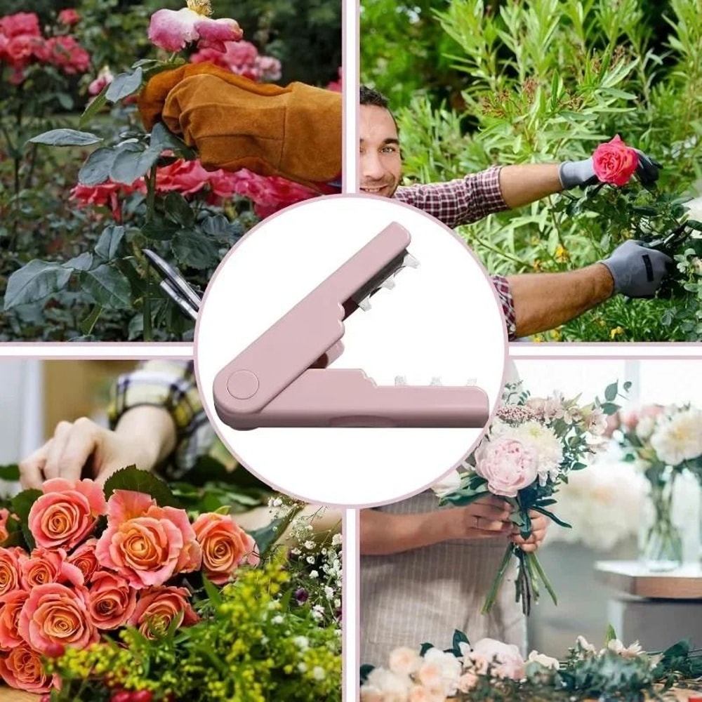 Professional Rose Thorn Remover Stem Leaf Stripper Portable Florist Bonsai Tool 2