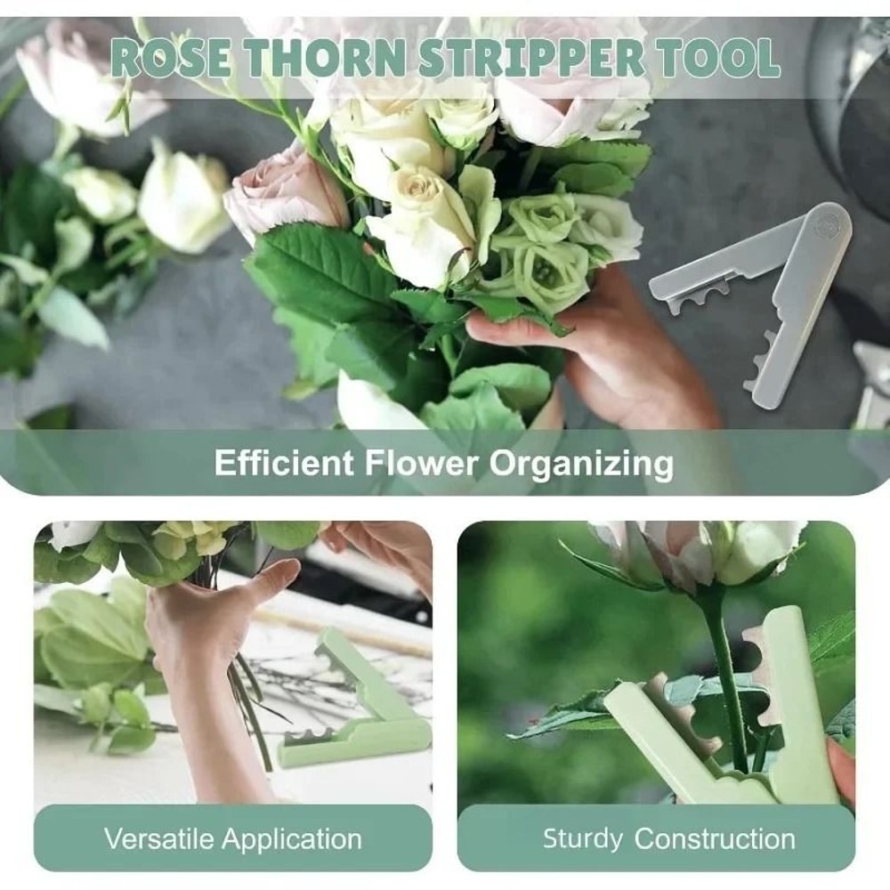 Professional Rose Thorn Remover Stem Leaf Stripper Portable Florist Bonsai Tool 3