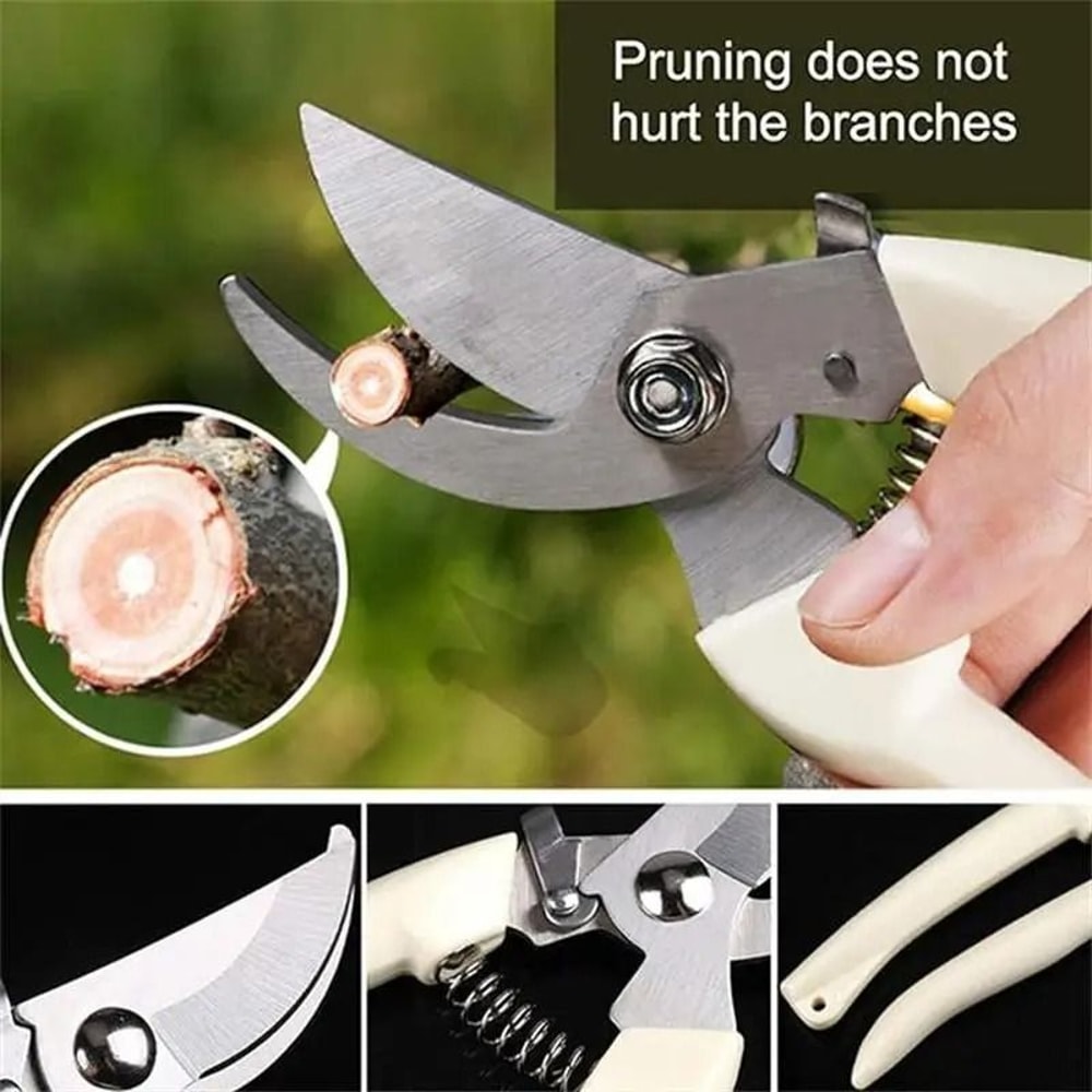 Stainless Steel Professional Pruning Scissors Multifunctional Bypass Garden Shear For Flower Tree 2