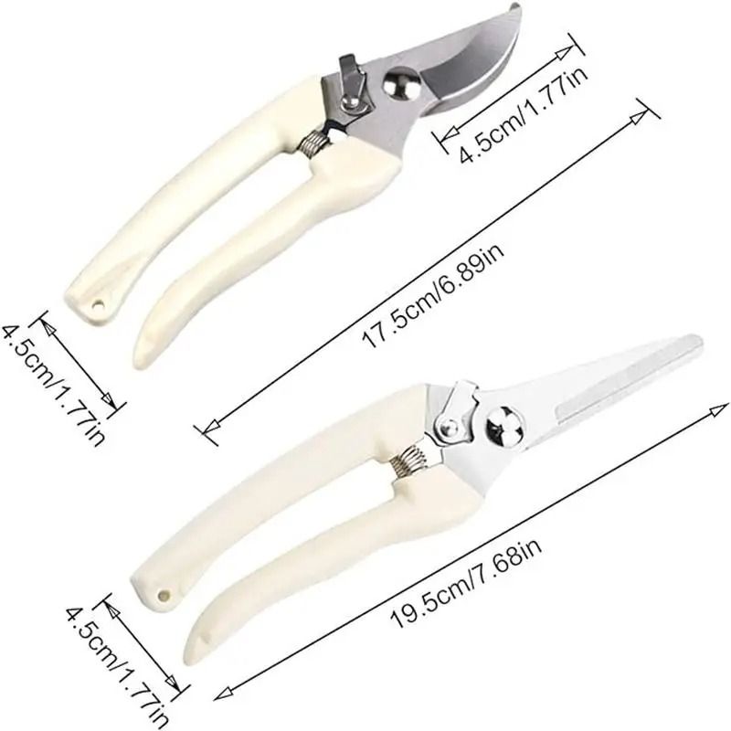 Stainless Steel Professional Pruning Scissors Multifunctional Bypass Garden Shear For Flower Tree 5