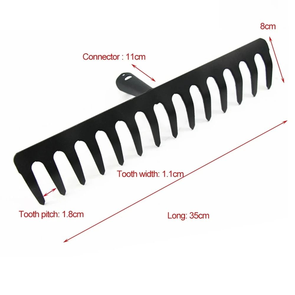 Professional 14Tooth Stainless Steel Farming Rake HeavyDuty Agricultural Garden Soil Tool 4