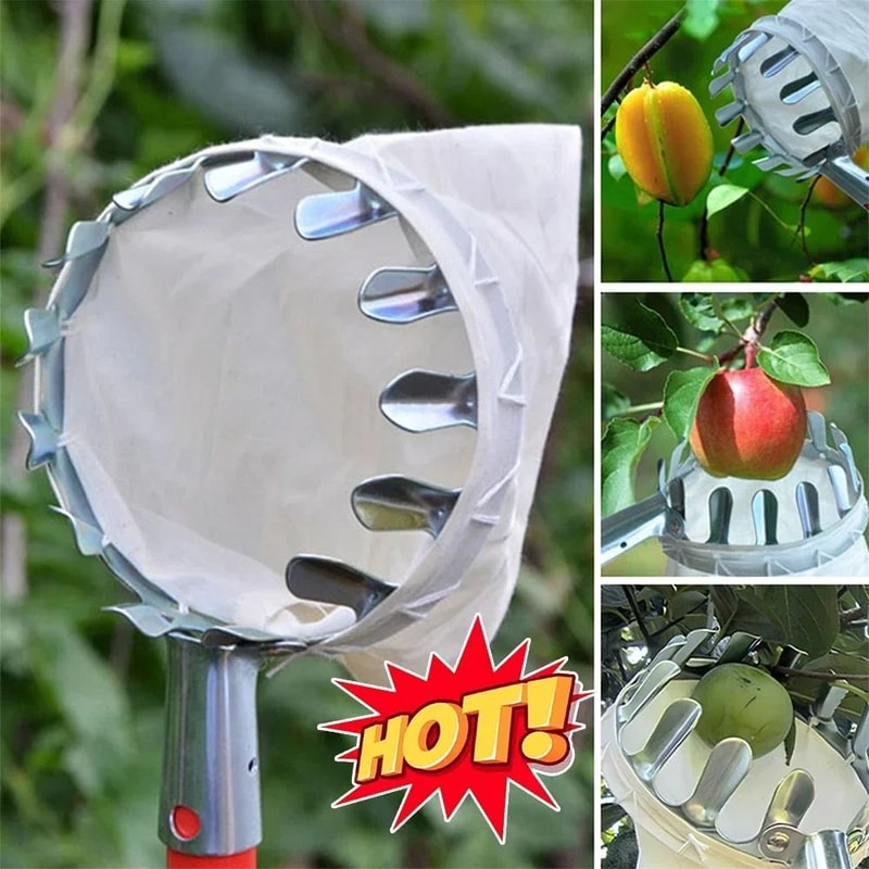 Professional 16cm Fruit Picker Head HighAltitude Catcher With Detachable Fabric Pouch 2