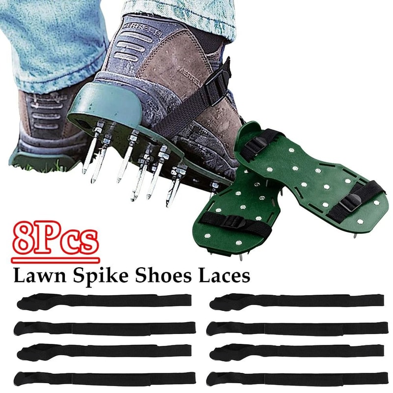 8Piece Lawn Spike Shoe Replacement Straps Durable Nylon Garden Aerator Shoe Laces 0