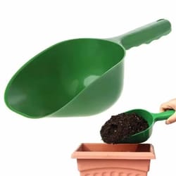 multi-function plastic garden scoop – heavy-duty soil shovel for compost, planting, and re-potting