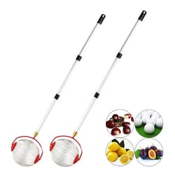 rolling nut gatherer & ball collector – adjustable lightweight outdoor manual tool for walnuts, pecans, and golf balls