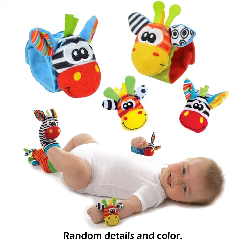 Infant Wrist Rattle Sensory Sock Set Early Educational Development Toy For Babies 012 Months 8
