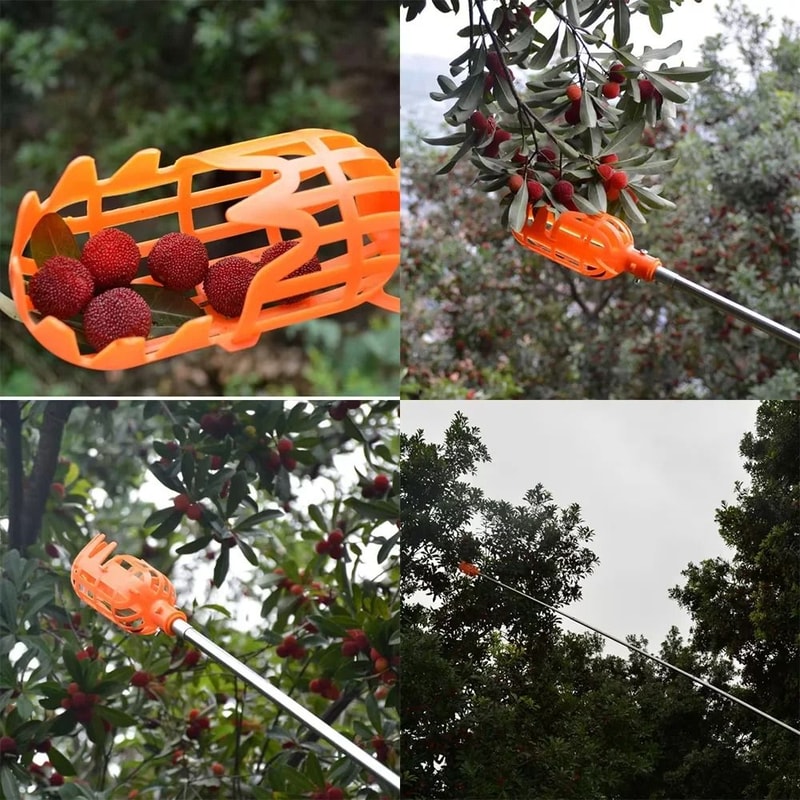 Plastic Fruit Picker Catcher Handheld Garden Harvesting Tool For Apples Pears And Peaches 1
