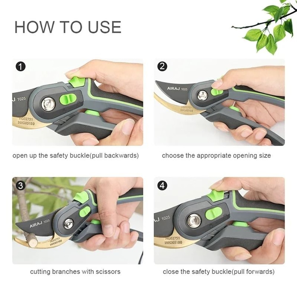 AIRAJ Horticulture Pruner HeavyDuty Plant Trimming Shears Shrub Garden Scissors 5