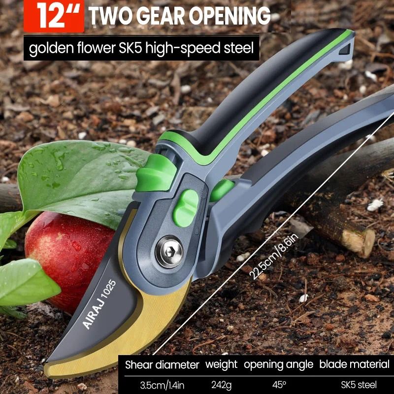 AIRAJ Horticulture Pruner HeavyDuty Plant Trimming Shears Shrub Garden Scissors 7