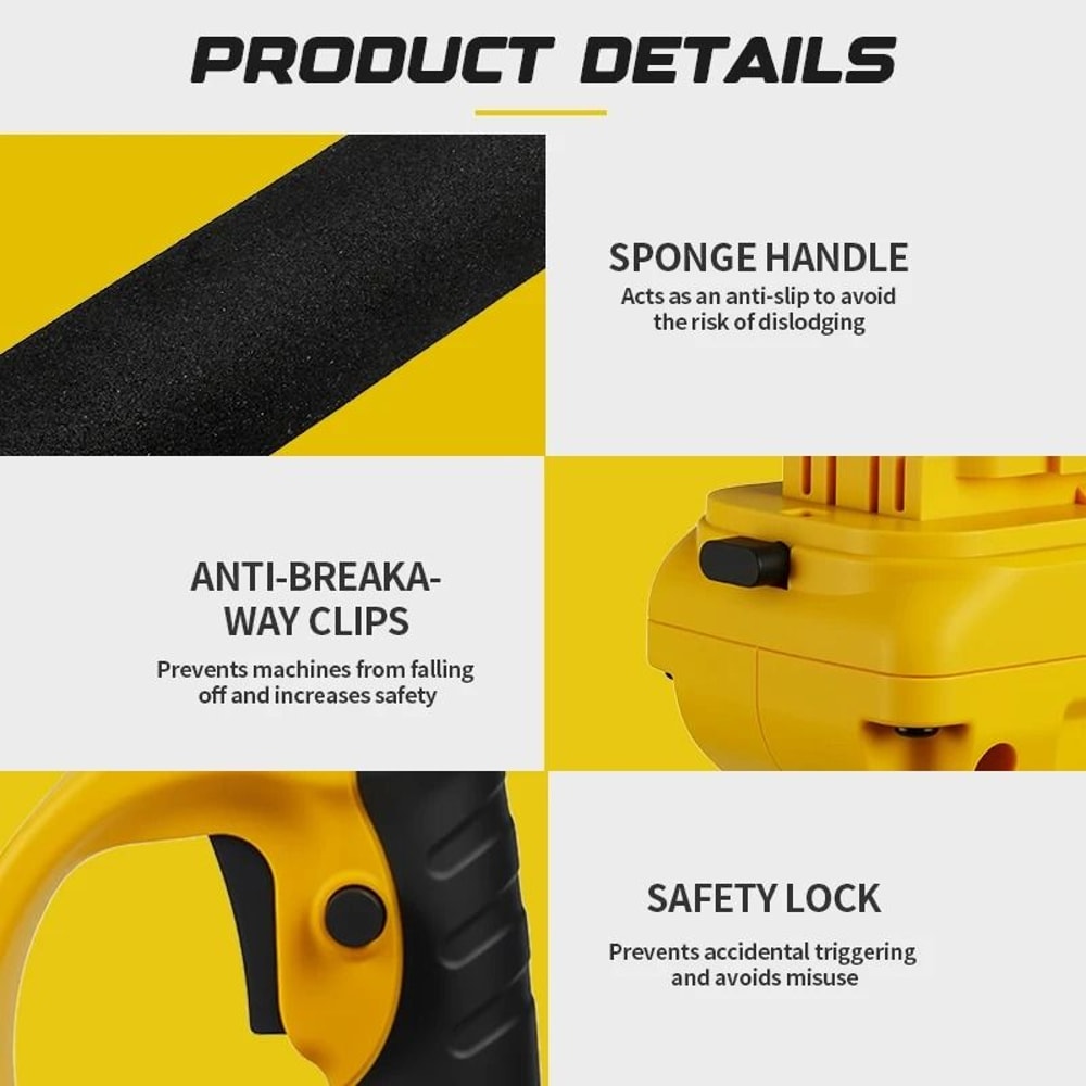 Brushless 6Inch Electric Chainsaw Telescoping Pole Pruner High Branch Saw For Dewalt 20V Battery 2