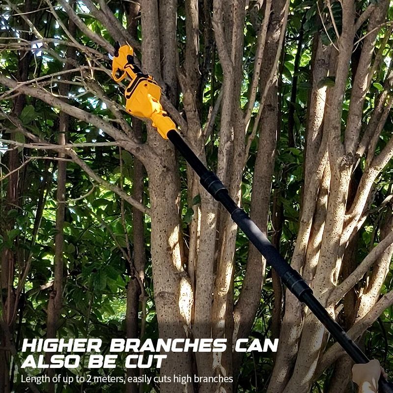 Brushless 6Inch Electric Chainsaw Telescoping Pole Pruner High Branch Saw For Dewalt 20V Battery 4