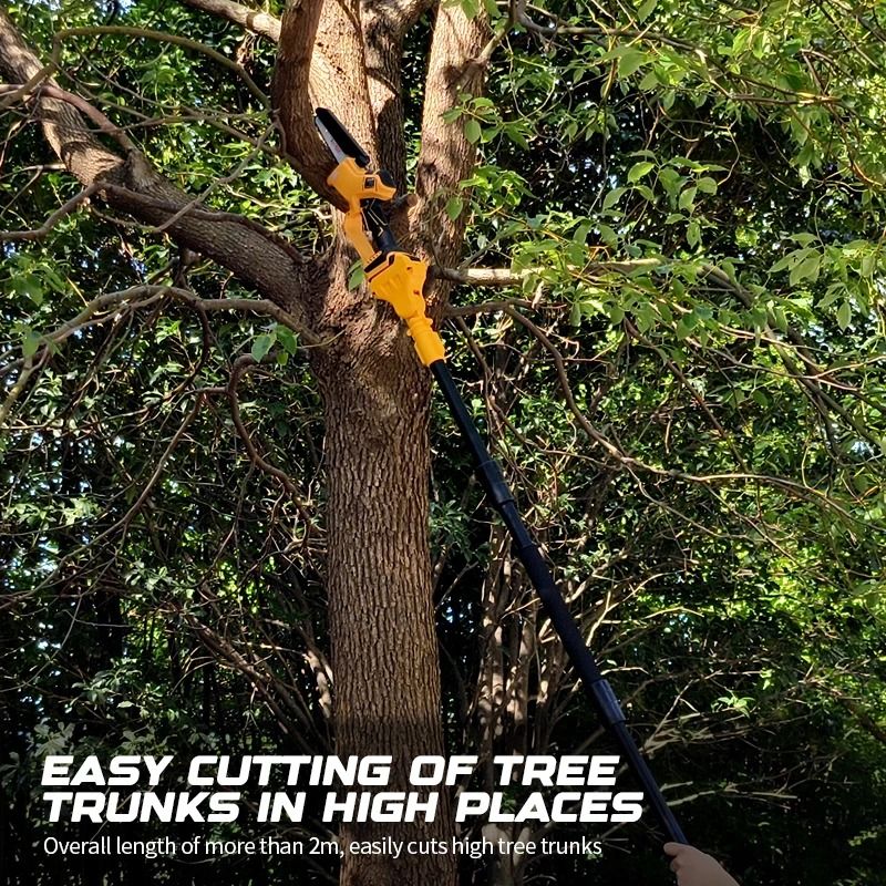 Brushless 6Inch Electric Chainsaw Telescoping Pole Pruner High Branch Saw For Dewalt 20V Battery 5