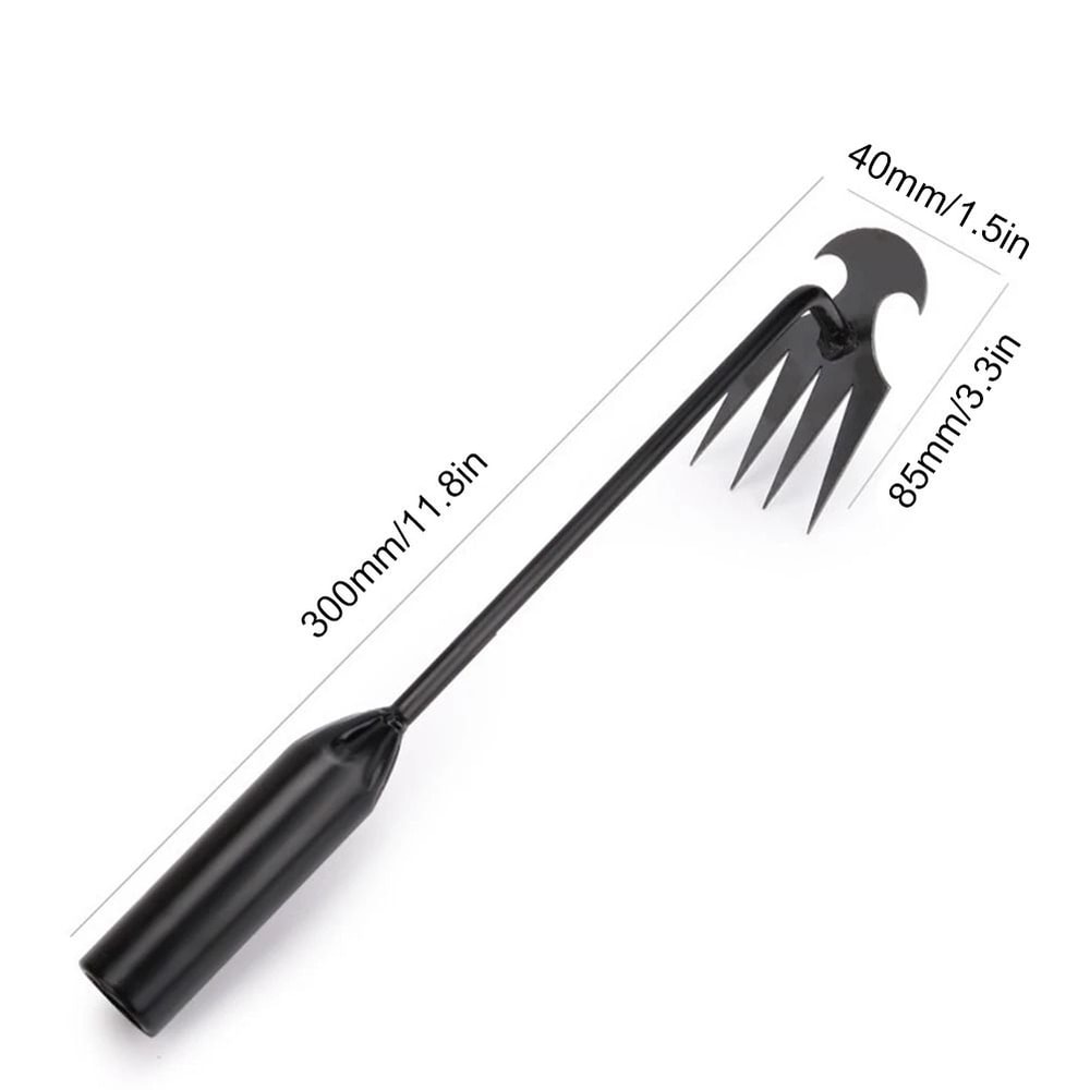 Manganese Steel Grass Rooting Weeder Ergonomic Weed Extractor Soil Rake With VShaped Fork 6