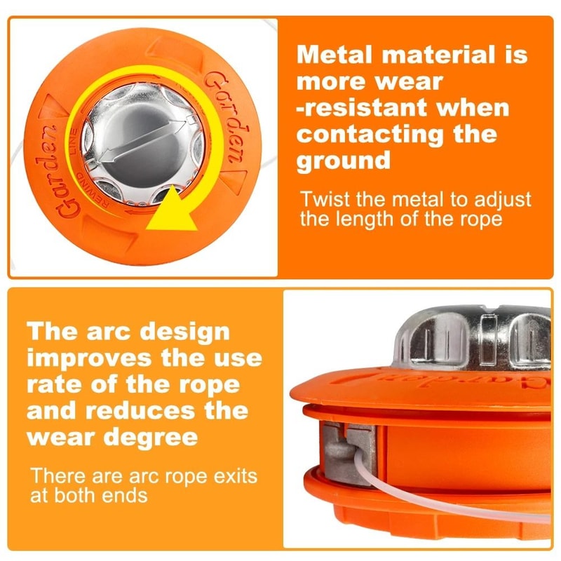 CMCP M10 Aluminum Nylon Brush Mower Bump Spool HeavyDuty Grass Trimmer Gasoline Brush Cutter Head 3