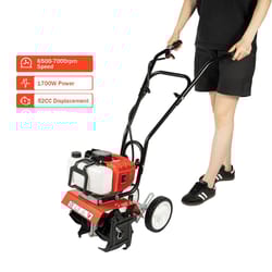 52cc 1700w gasoline garden tiller – cordless 2-stroke air-cooled rotary cultivator for trenching & soil loosening