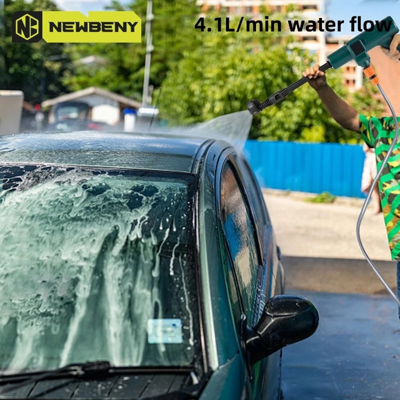NEWBENY 200Bar Brushless High Pressure Car Washer 3500W Electric Water Spray Gun For Makita Batter 3