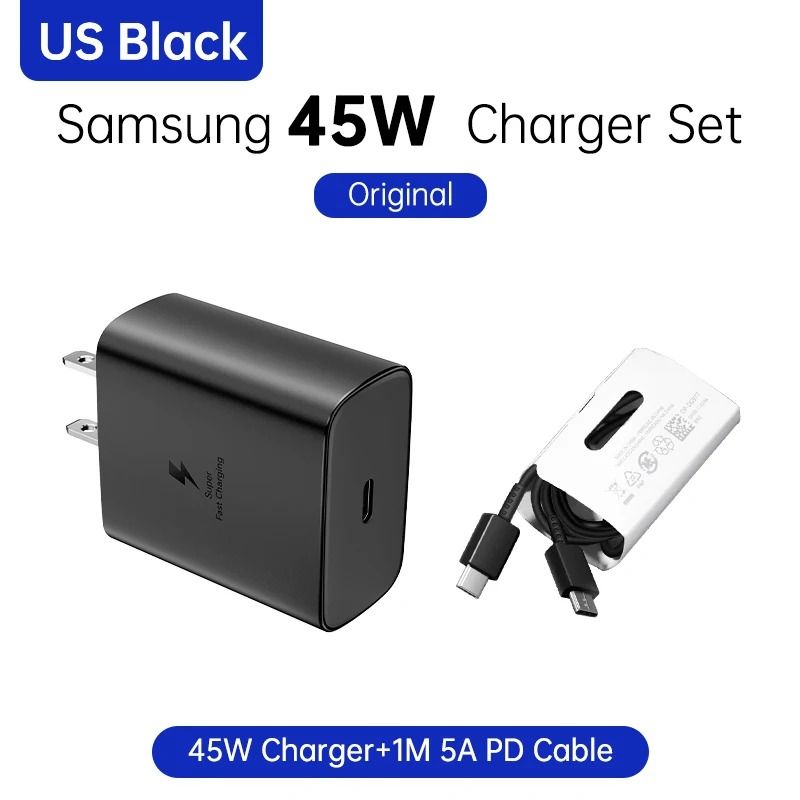 SAMSUNG Super Fast Charger 45W25W PD TypeC Power Adapter For Galaxy S25 S24 S23 Ultra And A54 15