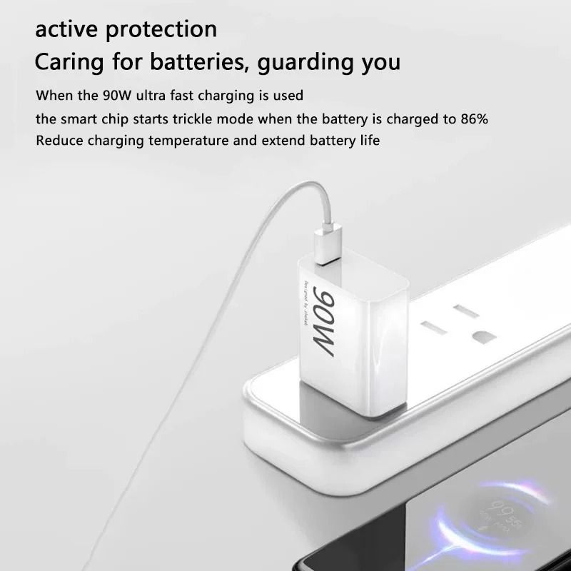 90W Turbo Fast Wall Charger 6A USB TypeC Charging Kit For Xiaomi 14 Ultra Redmi Note 13 And POCO X 4