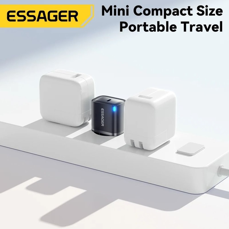 Essager Mini 20W USB TypeC PD Fast Charger Quick Charge 30 For IPhone 16 15 14 Pro Samsung 4