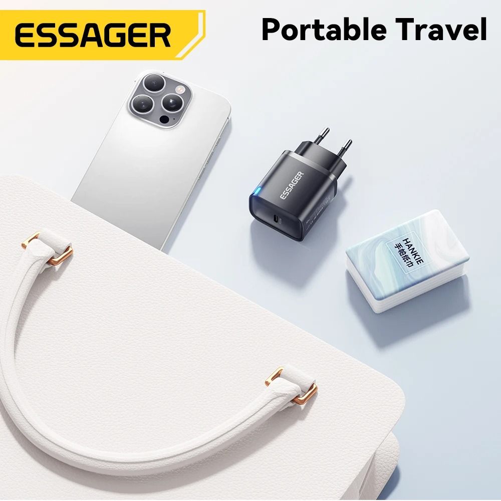 Essager Mini 20W USB TypeC PD Fast Charger Quick Charge 30 For IPhone 16 15 14 Pro Samsung 5