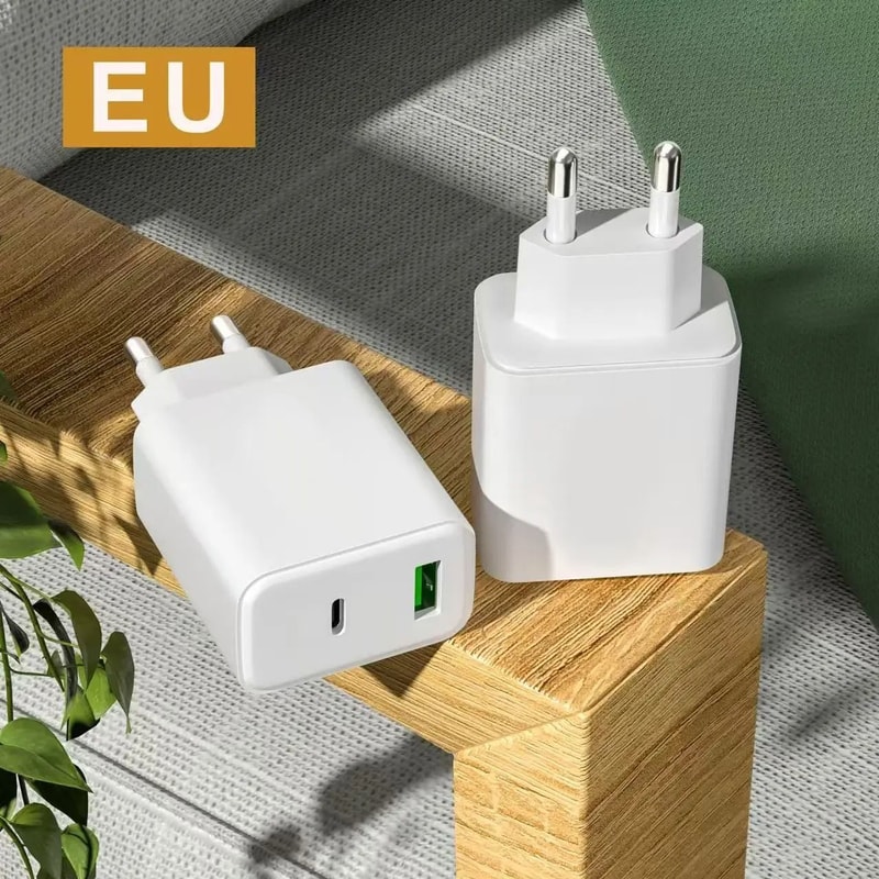 40W DualPort PD Fast Charger USBC Quick Charge Adapter For IPhone 15 14 13 Pro Max Mini 4
