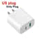 40W DualPort PD Fast Charger USBC Quick Charge Adapter For IPhone 15 14 13 Pro Max Mini 6