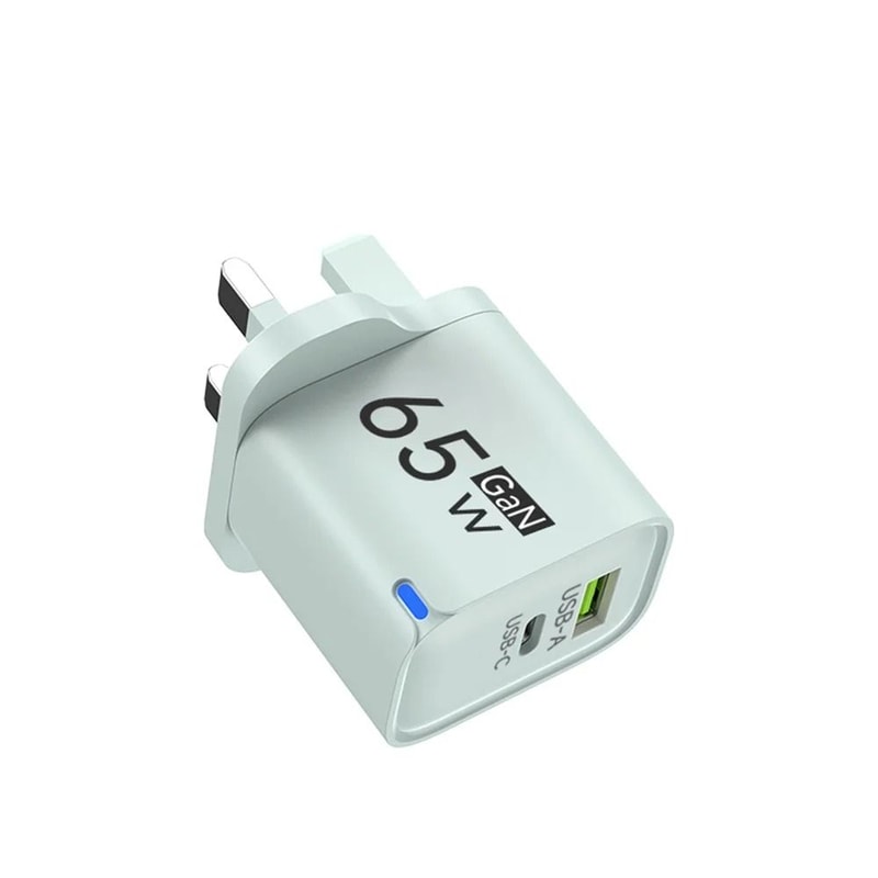 65W DualPort USBA USBC Fast Charger PD Quick Travel Adapter For IPhone Samsung Xiaomi 18