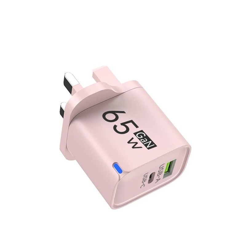 65W DualPort USBA USBC Fast Charger PD Quick Travel Adapter For IPhone Samsung Xiaomi 19