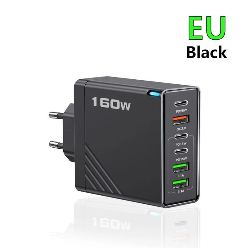 160W MultiPort USB TypeC Fast Charger HighSpeed Wall Adapter For IPhone Huawei Xiaomi Samsung 11