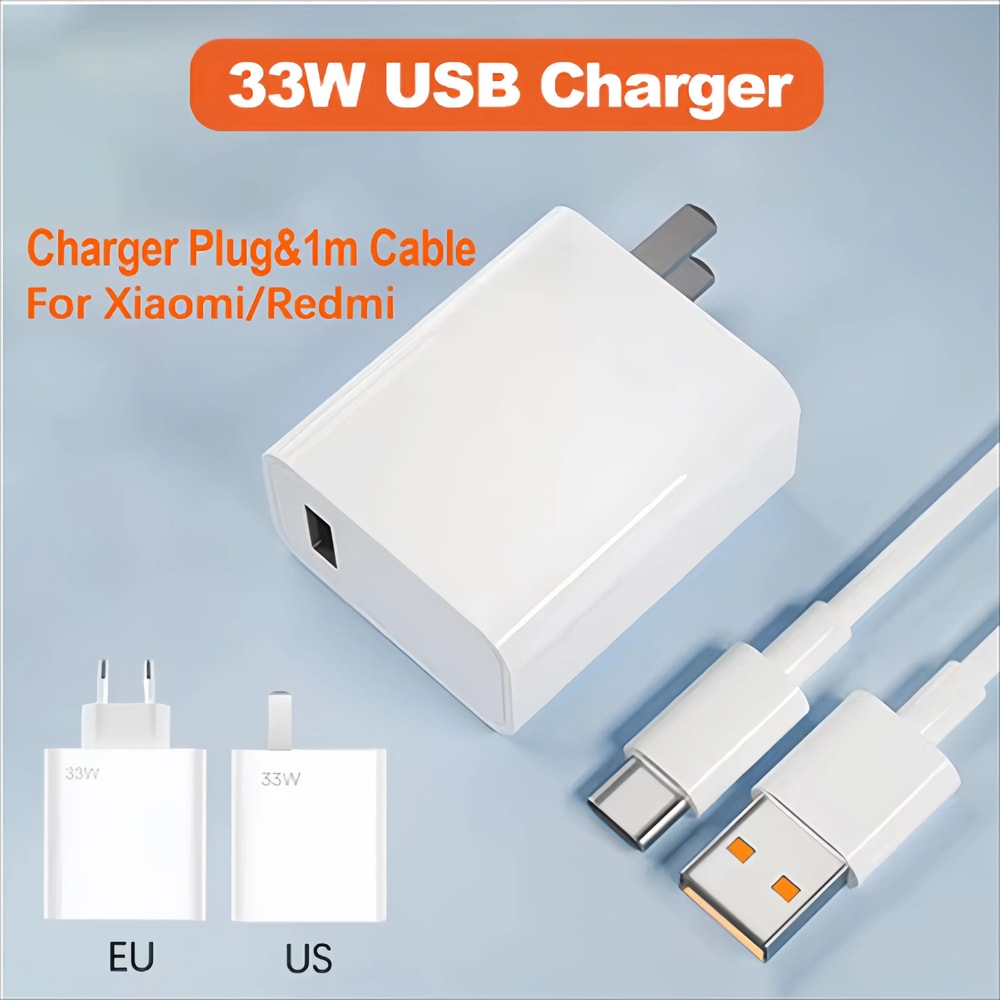33W PD Universal Fast Charger USBC Wall Power Adapter With TypeC Cable For IPhone Samsung 0