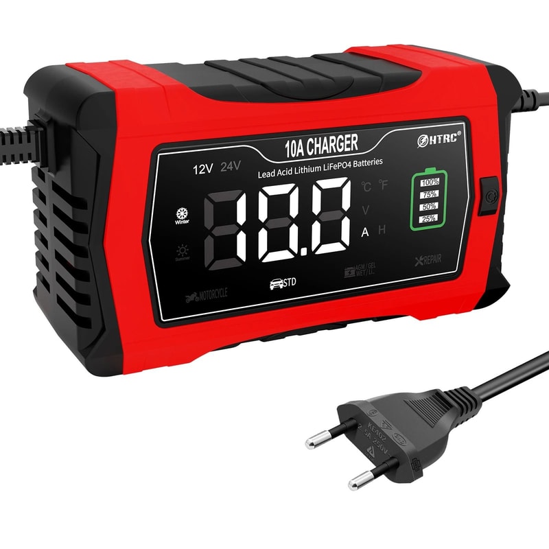 HTRC HighPower Intelligent Battery Charger 12V24V Pulse Repair For LeadAcid Lithium LiFePO4 10