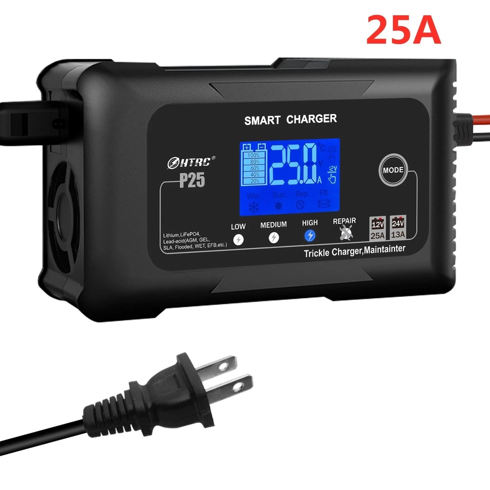 HTRC HighPower Intelligent Battery Charger 12V24V Pulse Repair For LeadAcid Lithium LiFePO4 19