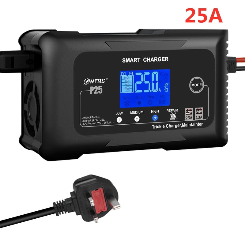 HTRC HighPower Intelligent Battery Charger 12V24V Pulse Repair For LeadAcid Lithium LiFePO4 20
