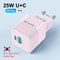 PD 25W Korean Standard Fast Charger USB TypeC Quick Wall Adapter For IPhone 15 Pro Max Samsung 12