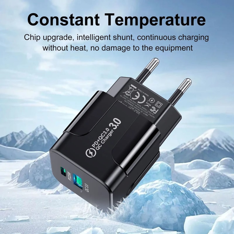 PD 25W Korean Standard Fast Charger USB TypeC Quick Wall Adapter For IPhone 15 Pro Max Samsung 3