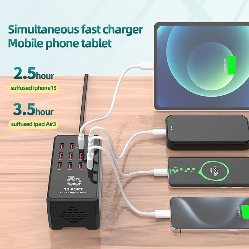 Industrial MultiPort USB Charging Station Desktop Docking Hub For IPhone IPad Samsung Xiaomi 5