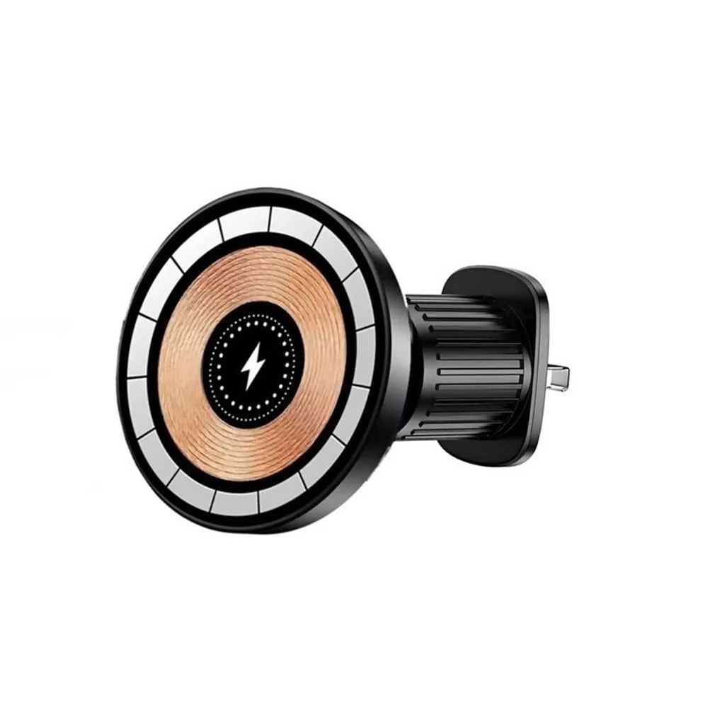 15W Magnetic Car Wireless Charger 360 Rotating Metal Foldable Stand For IPhone 15 14 13 12 Samsun 15