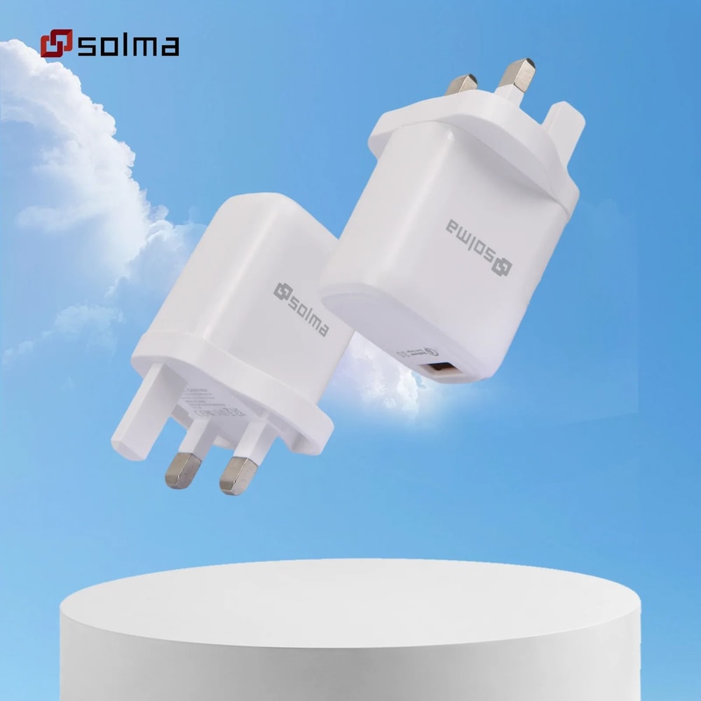 2Pack QC 30 Fast Charger Set Universal USB Wall Adapter With EU UK Plug Options For Mobile Phones 1